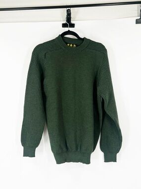 Barbour Crewneck Knit Sweater Dark Green